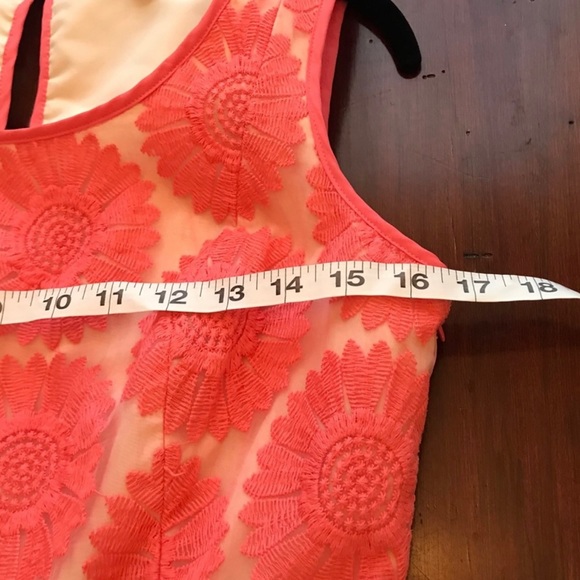 LC Lauren Conrad pink floral sleeveless dress 6 8 - Picture 5 of 9